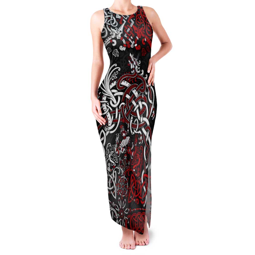 Viking Warrior And Viking Dragons Tank Maxi Dress