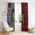 Viking Warrior And Viking Dragons Window Curtain