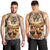 Native American Life Men Tank Top Teepee Village With Buffalo Bison - Wonder Print Shop