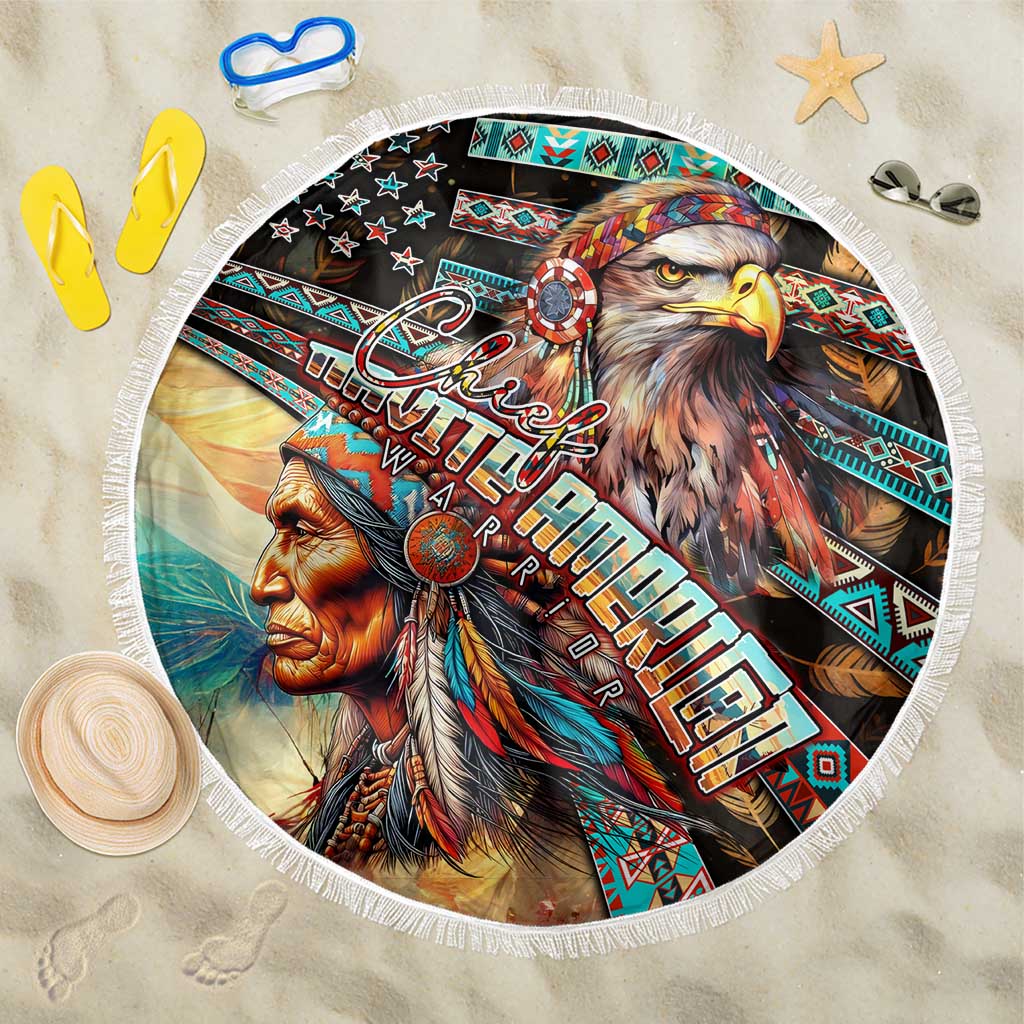 American Indian Warrior Chiefs Beach Blanket - Wonder Print Shop