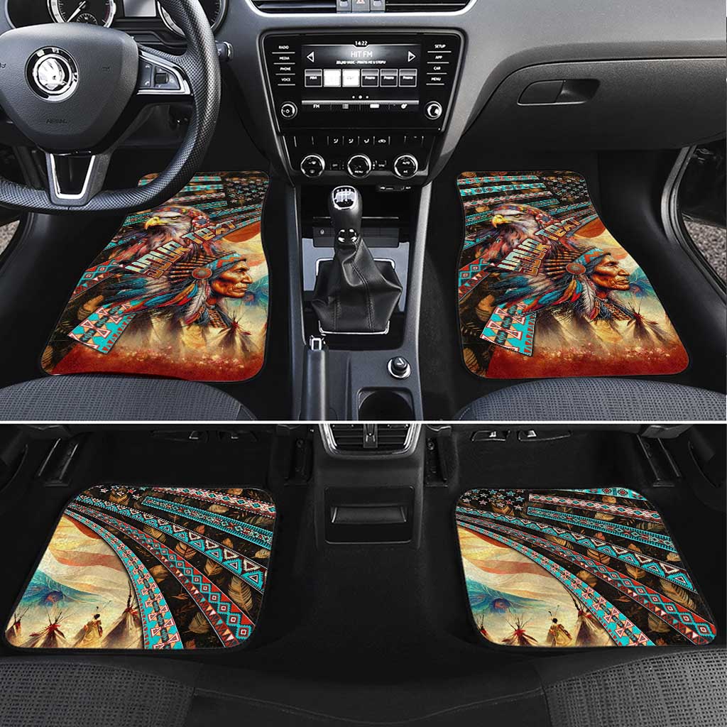 American Indian Warrior Chiefs Car Mats - Wonder Print Shop