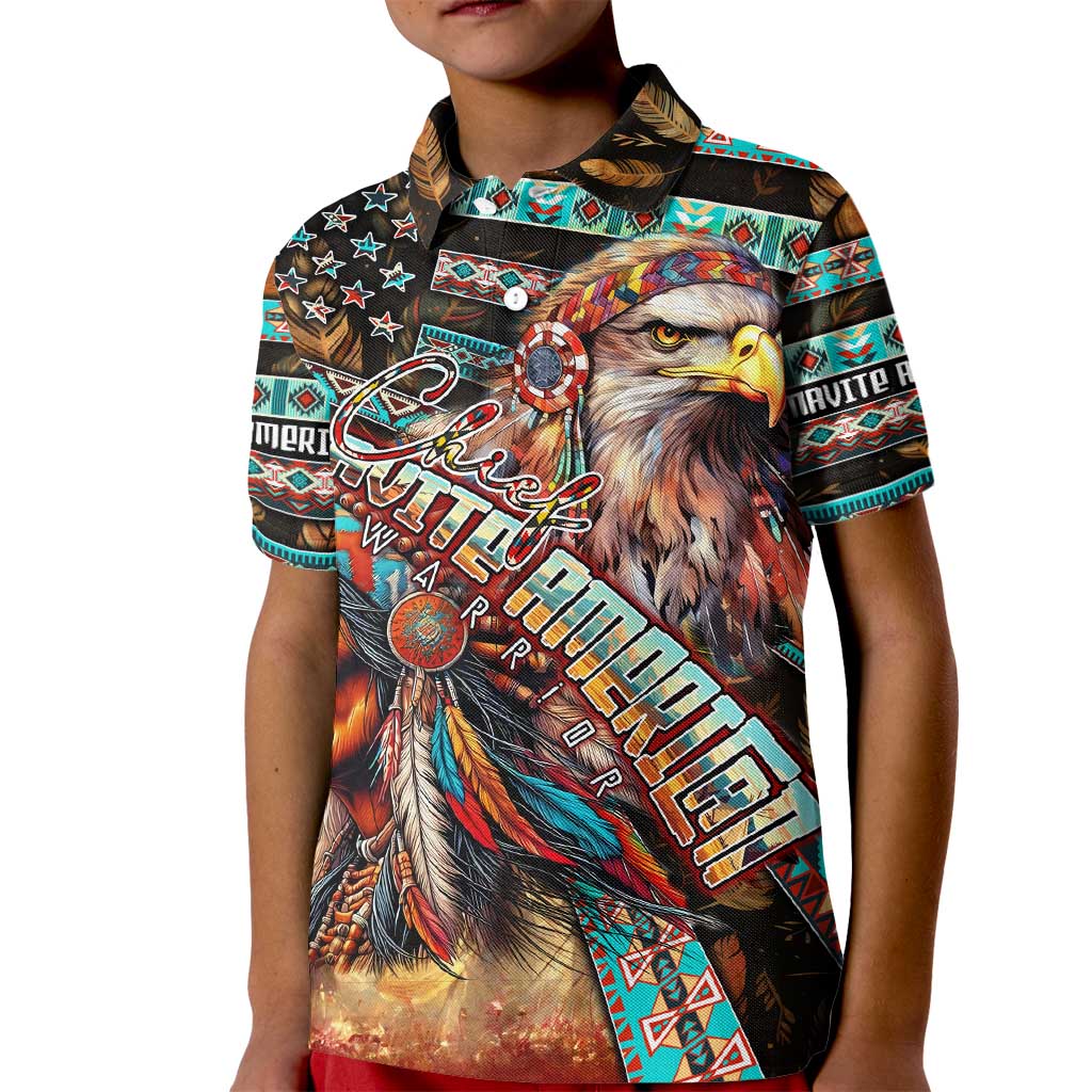 American Indian Warrior Chiefs Kid Polo Shirt - Wonder Print Shop