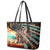 American Indian Warrior Chiefs Leather Tote Bag - Wonder Print Shop