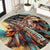 American Indian Warrior Chiefs Round Carpet