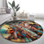 American Indian Warrior Chiefs Round Carpet