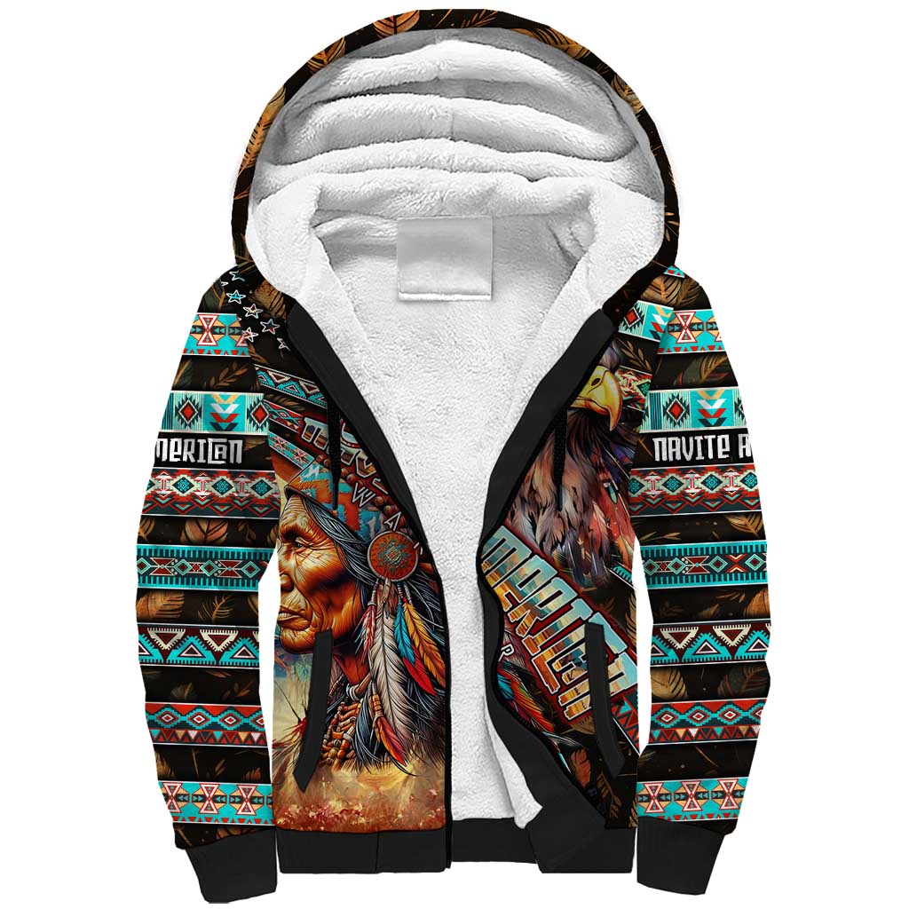 American Indian Warrior Chiefs Sherpa Hoodie - Wonder Print Shop