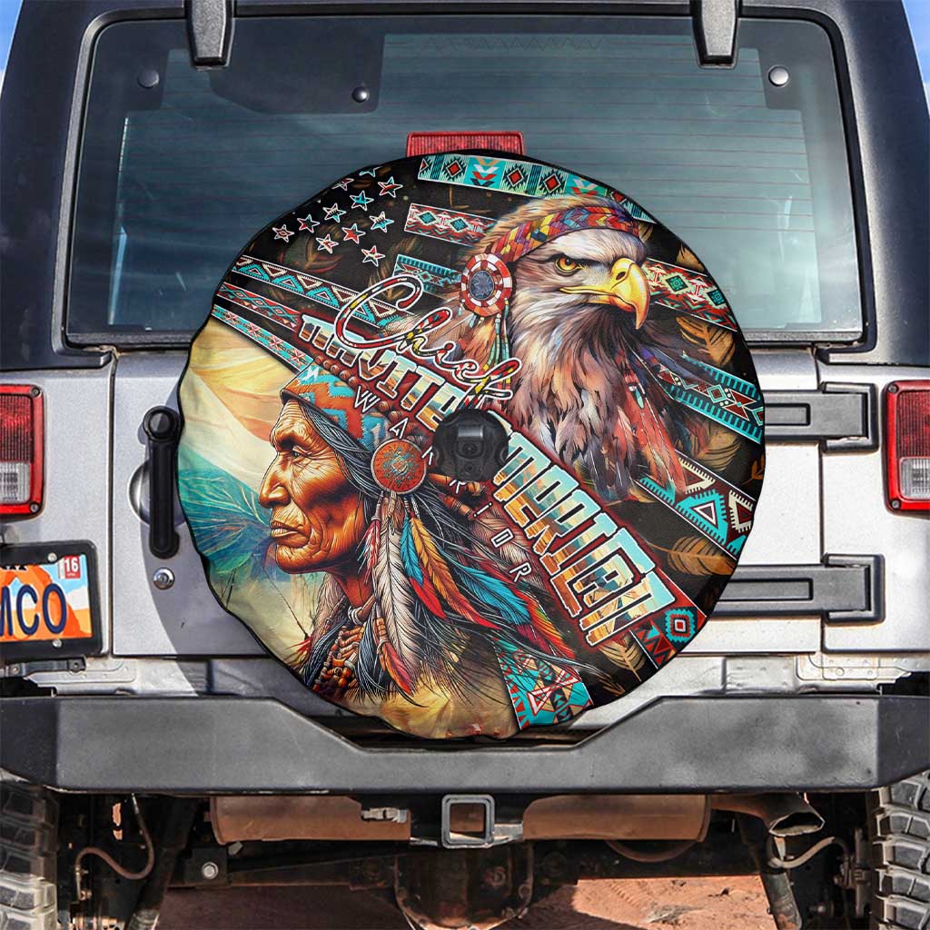 American Indian Warrior Chiefs Spare Tire Cover - Wonder Print Shop