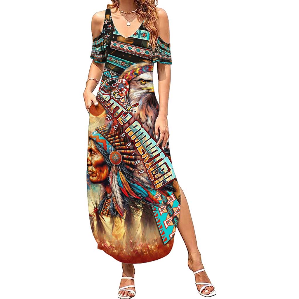 American Indian Warrior Chiefs Summer Maxi Dress