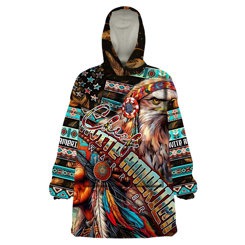 American Indian Warrior Chiefs Wearable Blanket Hoodie - Wonder Print Shop