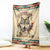 Native American Wolf Dreamcatcher Blanket Vintage Style