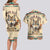 Native American Wolf Dreamcatcher Couples Matching Long Sleeve Bodycon Dress and Hawaiian Shirt Vintage Style