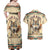 Native American Wolf Dreamcatcher Couples Matching Off Shoulder Maxi Dress and Hawaiian Shirt Vintage Style