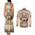 Native American Wolf Dreamcatcher Couples Matching Tank Maxi Dress and Long Sleeve Button Shirt Vintage Style