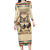 Native American Wolf Dreamcatcher Long Sleeve Bodycon Dress Vintage Style