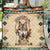 Native American Wolf Dreamcatcher Quilt Vintage Style