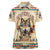 Native American Wolf Dreamcatcher Women Polo Shirt Vintage Style