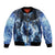 Native American Wolf And Eagle Bomber Jacket Thunder Style - Wonder Print Shop