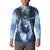 Native American Wolf And Eagle Button Sweatshirt Thunder Style - Wonder Print Shop