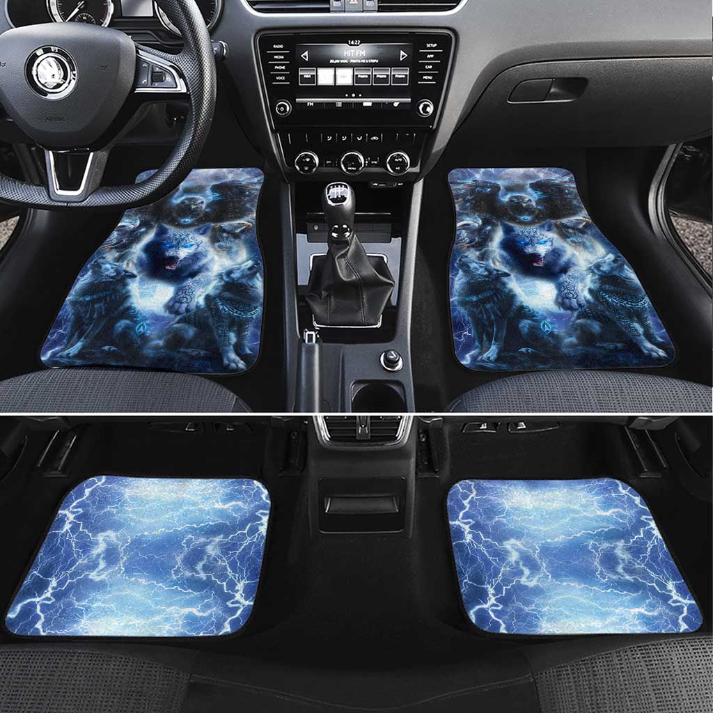 Native American Wolf And Eagle Car Mats Thunder Style - Wonder Print Shop