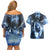 Native American Wolf And Eagle Couples Matching Off Shoulder Short Dress and Hawaiian Shirt Thunder Style - Wonder Print Shop