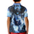 Native American Wolf And Eagle Kid Polo Shirt Thunder Style - Wonder Print Shop