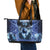 Native American Wolf And Eagle Leather Tote Bag Thunder Style