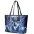 Native American Wolf And Eagle Leather Tote Bag Thunder Style