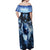 Native American Wolf And Eagle Off Shoulder Maxi Dress Thunder Style