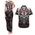 Native American Indian Warrior Skull Couples Matching Tank Maxi Dress and Hawaiian Shirt