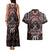 Native American Indian Warrior Skull Couples Matching Tank Maxi Dress and Hawaiian Shirt