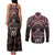 Native American Indian Warrior Skull Couples Matching Tank Maxi Dress and Long Sleeve Button Shirt