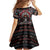 Native American Indian Warrior Skull Family Matching Long Sleeve Bodycon Dress and Hawaiian Shirt