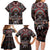 Native American Indian Warrior Skull Family Matching Long Sleeve Bodycon Dress and Hawaiian Shirt