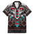 Native American Indian Warrior Skull Family Matching Mermaid Dress and Hawaiian Shirt