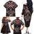 Native American Indian Warrior Skull Family Matching Off The Shoulder Long Sleeve Dress and Hawaiian Shirt