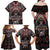 Native American Indian Warrior Skull Family Matching Off Shoulder Maxi Dress and Hawaiian Shirt