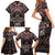 Native American Indian Warrior Skull Family Matching Short Sleeve Bodycon Dress and Hawaiian Shirt - Wonder Print Shop