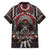 Native American Indian Warrior Skull Family Matching Short Sleeve Bodycon Dress and Hawaiian Shirt - Wonder Print Shop