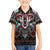 Native American Indian Warrior Skull Family Matching Short Sleeve Bodycon Dress and Hawaiian Shirt - Wonder Print Shop