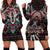 Native American Indian Warrior Skull Hoodie Dress - Wonder Print Shop