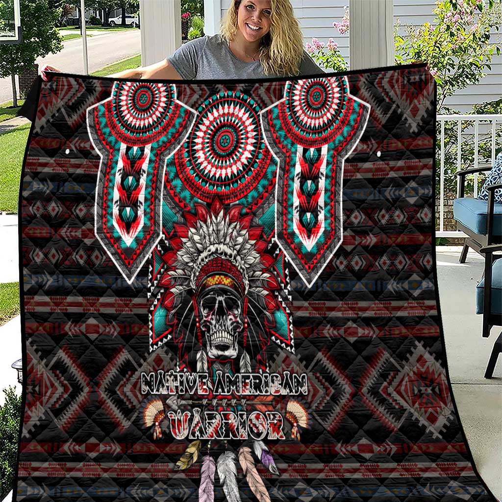 Native American Indian Warrior Skull Quilt