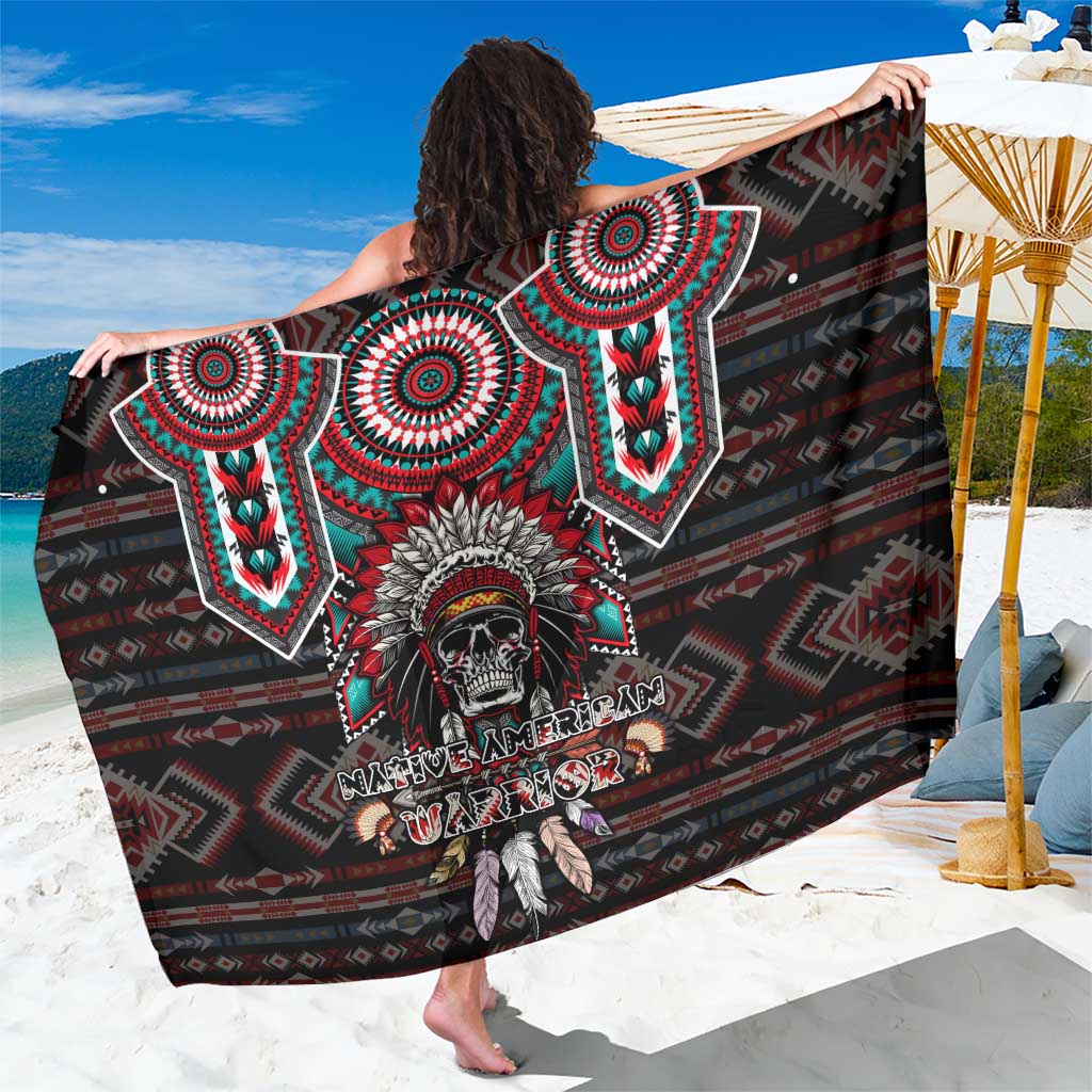 Native American Indian Warrior Skull Sarong - Wonder Print Shop