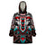 Native American Indian Warrior Skull Wearable Blanket Hoodie