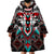 Native American Indian Warrior Skull Wearable Blanket Hoodie