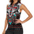 Native American Indian Warrior Skull Women Sleeveless Polo Shirt