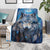 Beautiful Native American Wolf Blanket Galaxy Art