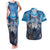 Beautiful Native American Wolf Couples Matching Tank Maxi Dress and Hawaiian Shirt Galaxy Art