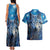 Beautiful Native American Wolf Couples Matching Tank Maxi Dress and Hawaiian Shirt Galaxy Art