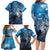 Beautiful Native American Wolf Family Matching Long Sleeve Bodycon Dress and Hawaiian Shirt Galaxy Art