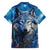 Beautiful Native American Wolf Family Matching Long Sleeve Bodycon Dress and Hawaiian Shirt Galaxy Art